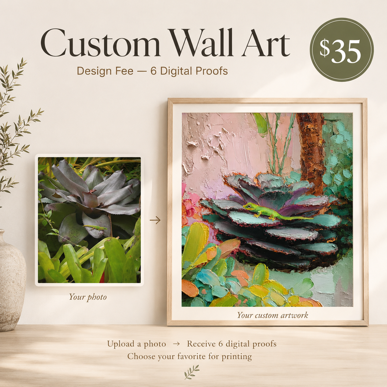 Custom Wall Art — Design Fee (6 Digital Proofs)