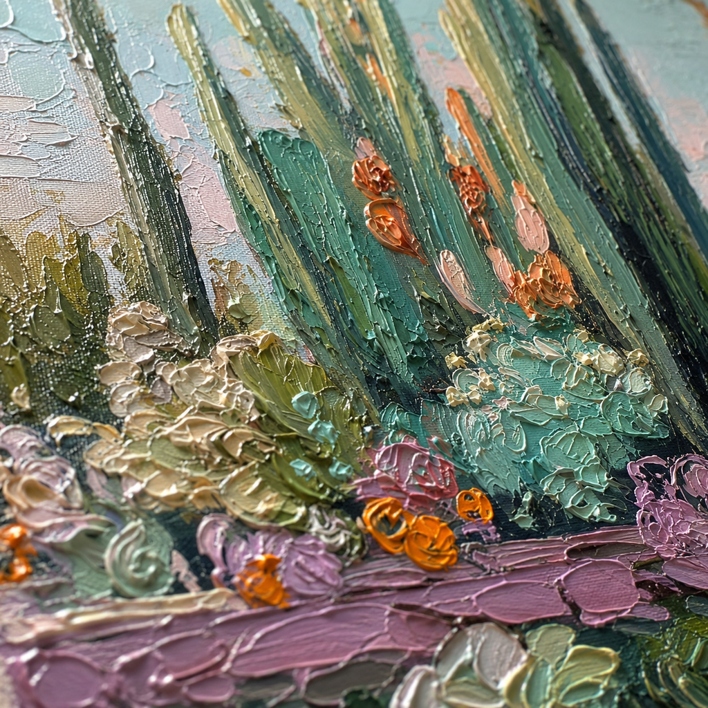 Desert Cactus Garden — 3D UV Textured Southwestern Wall Art Print